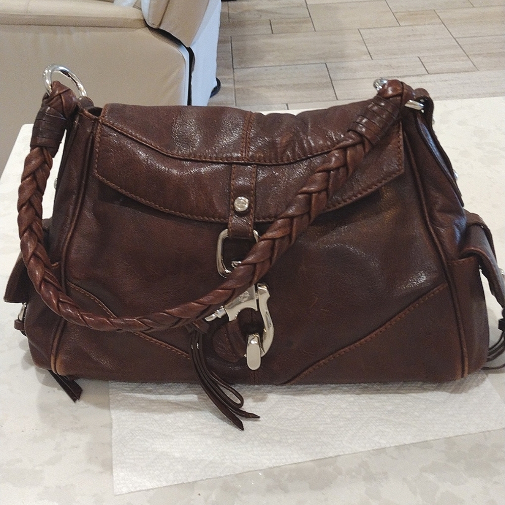 Francesco Biasia Hobo Bag Rich Soft Brown Leather / Suede - Picture 6 of 16